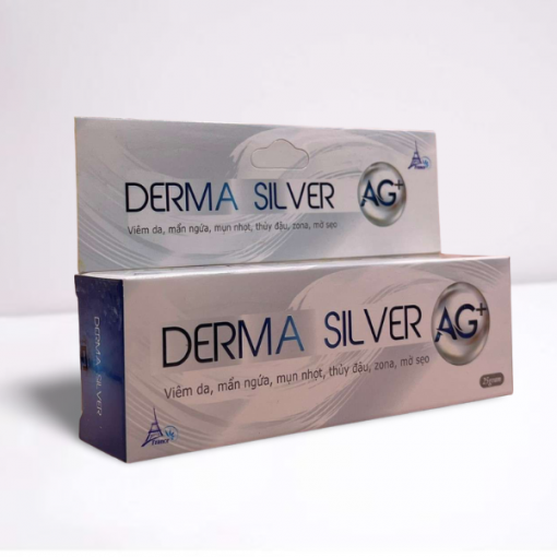 Gel Nano bạc Derma Silver - Hỗ trợ điều trị Viêm da, mẩn ngừa, mụn nhọt, thủy đậu, zona, mờ sẹo