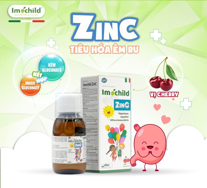 Imochild ZinC - Tiêu hoá khoẻ, trẻ ăn ngon