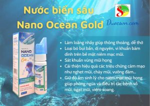 Nước biển sâu xịt mũi Nano Ocean Gold (70ml), Xịt sạch, Thông mũi, Ngăn ngừa viêm xoang